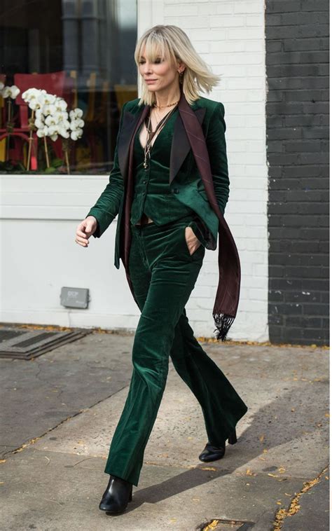 cate blanchett green suit